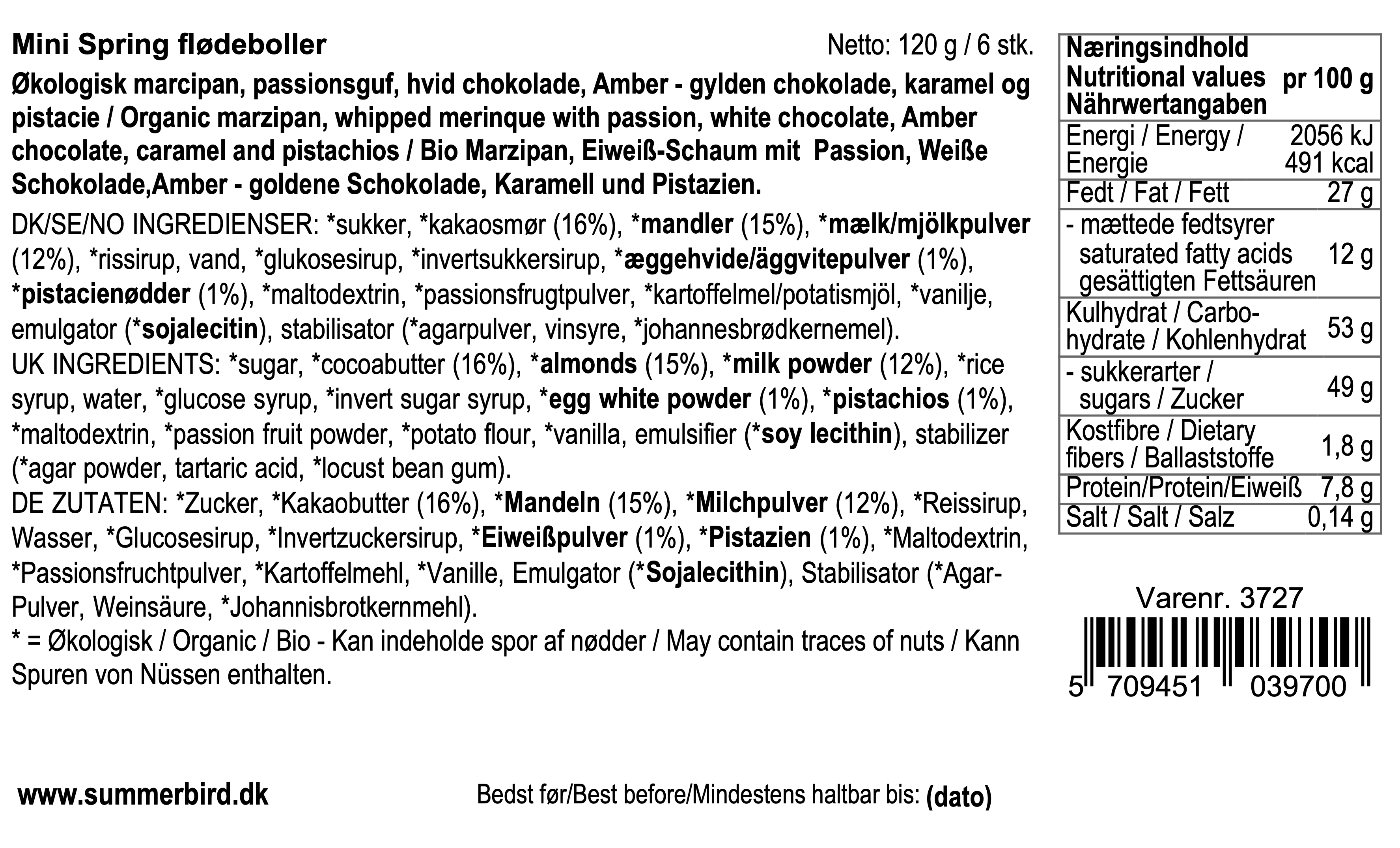 Se ingrediensene - Mini Spring