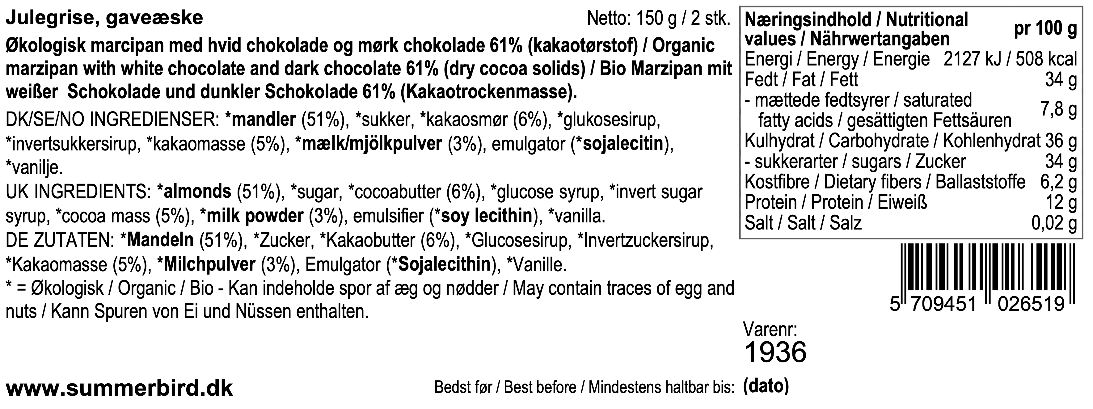 Se ingredienser - Julegrise - Gaveske