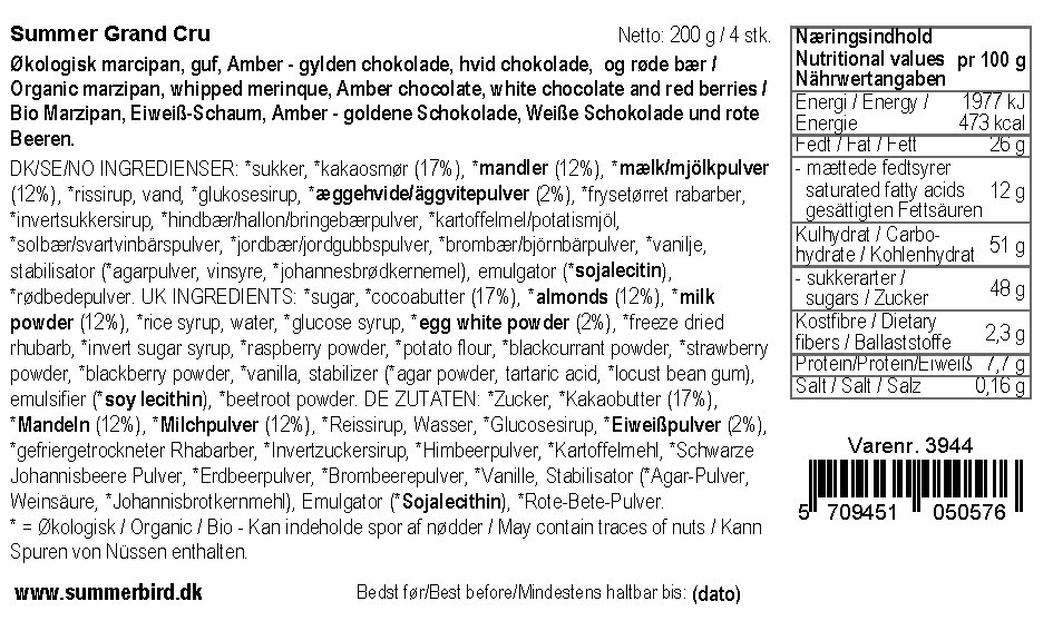 Inhaltsstoffe sehen - Summer Grand Cru