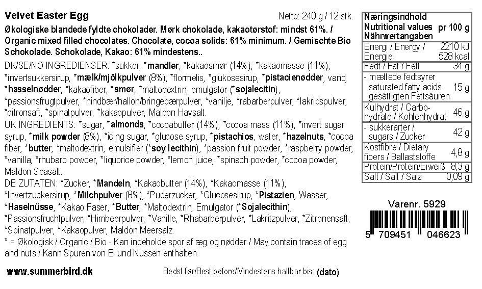 Inhaltsstoffe sehen - Velvet Easter Egg