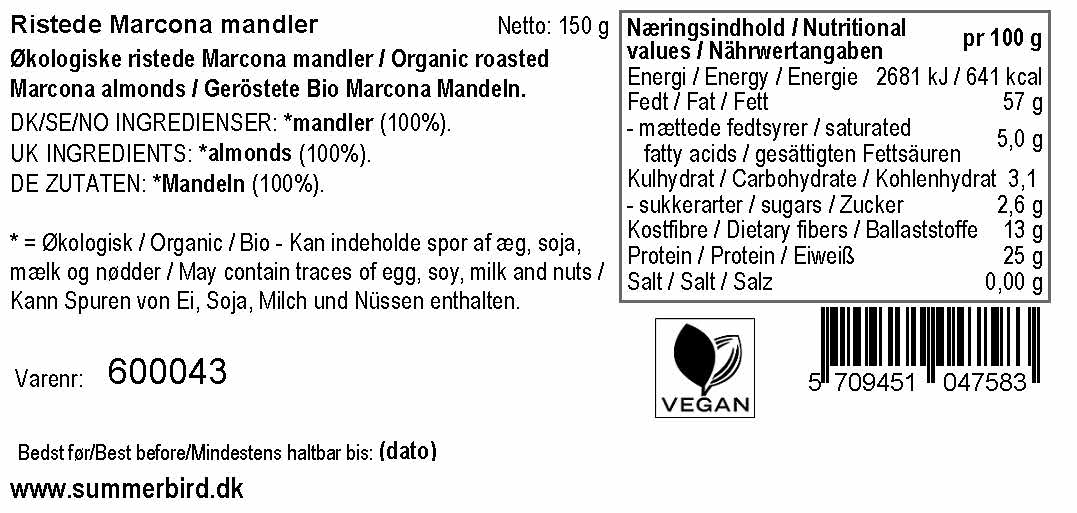 Se ingredienser - Marcona-mandler