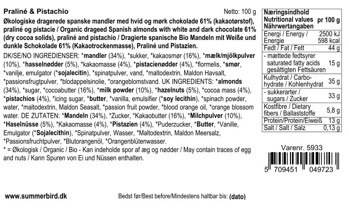 Se ingredienser - Praliné & Pistachio
