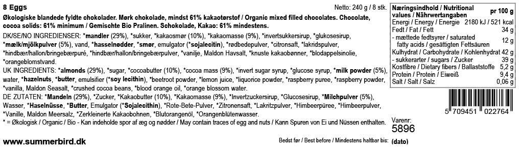 Se ingredienser - 8 Eggs