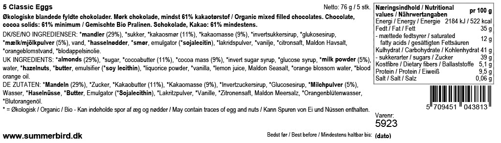 Se ingredienser - 5 Classic Eggs