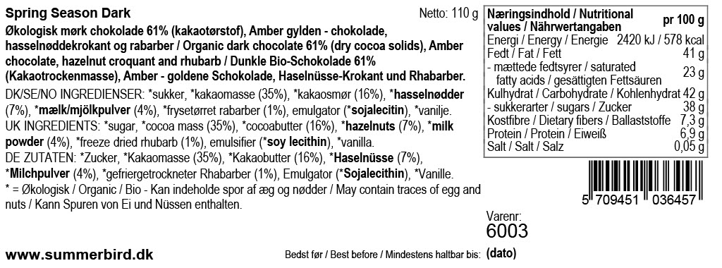Se ingredienser - Spring Season Dark