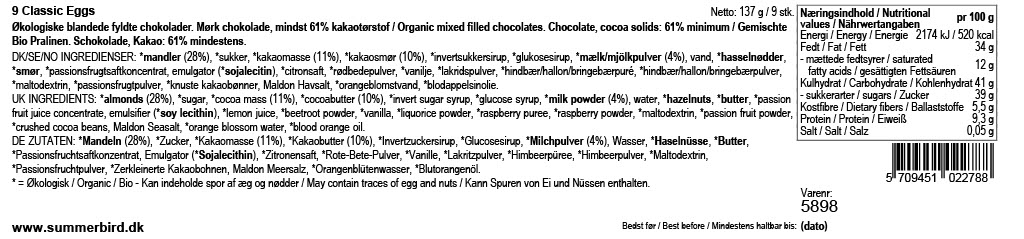 Se ingredienser - 9 Classic Eggs