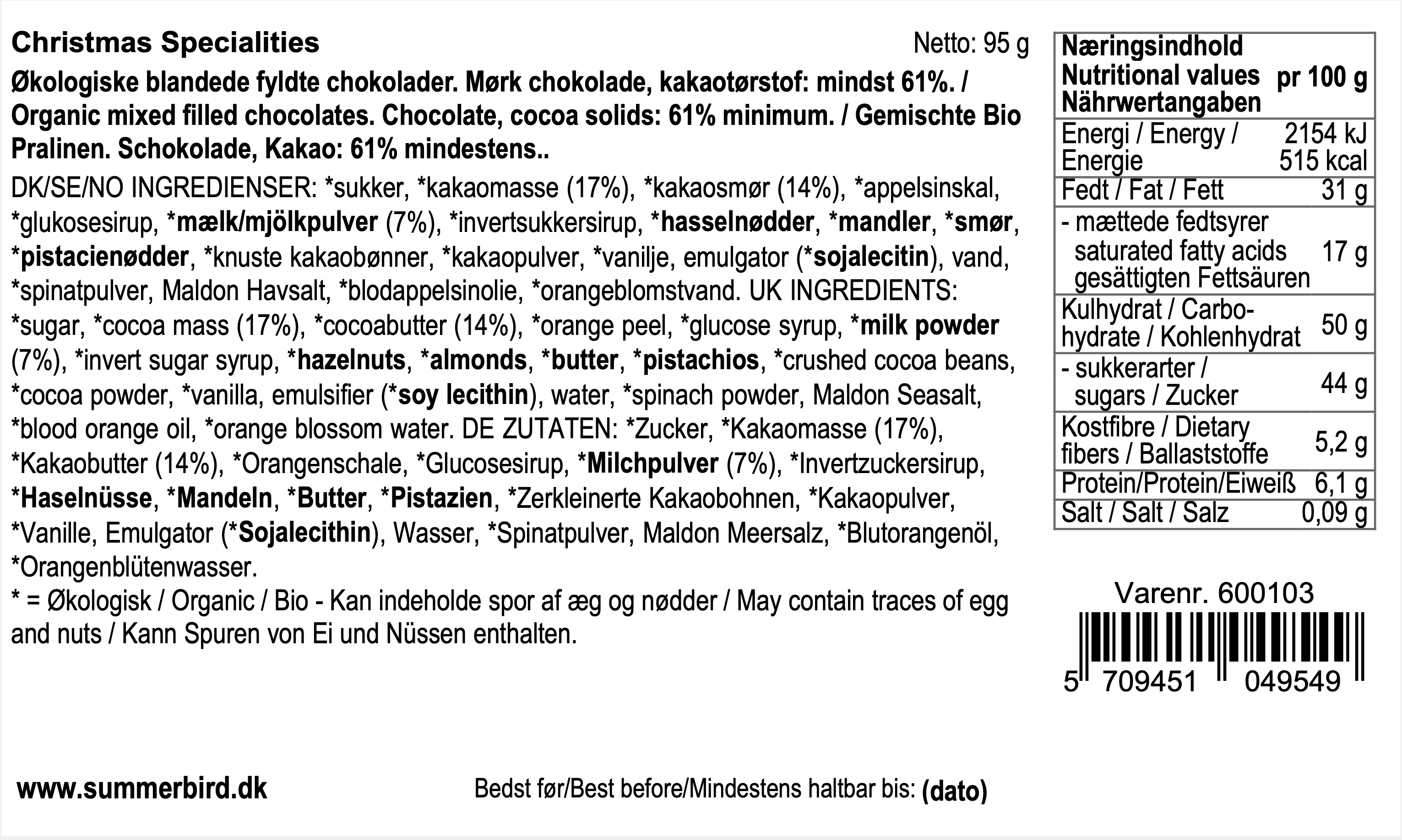 Se ingredienser - Christmas Specialities