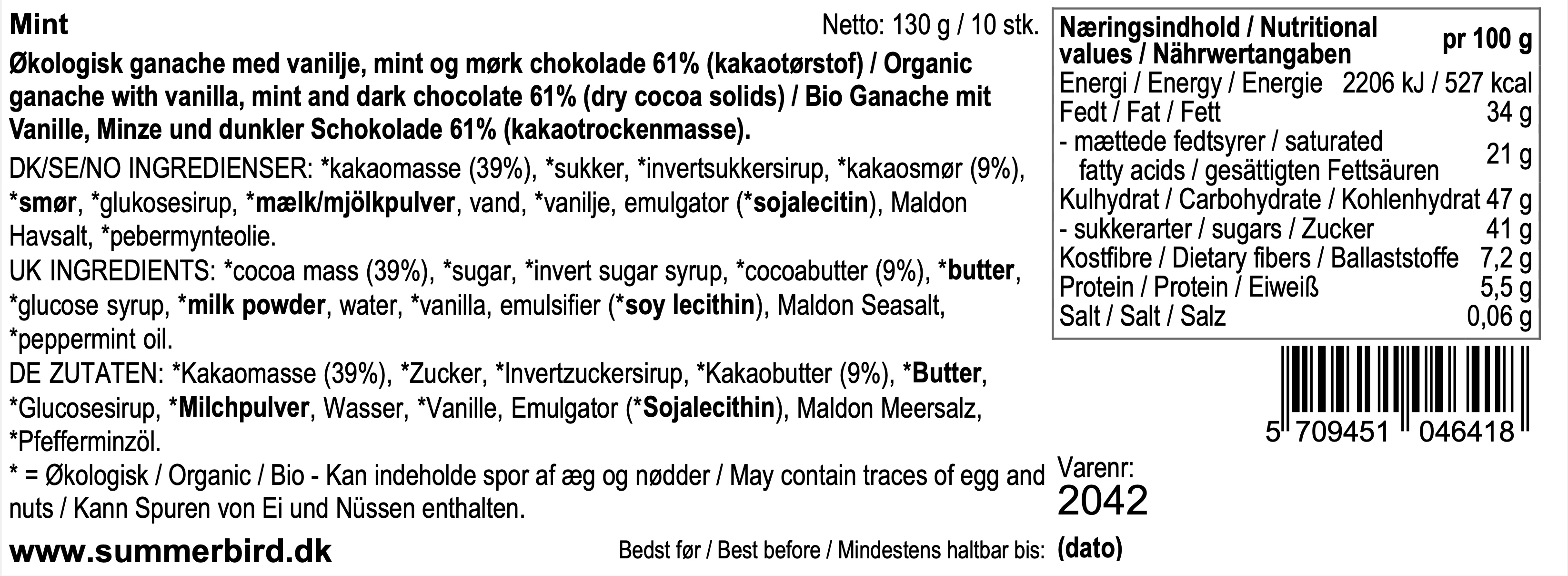 Se ingredienser - Summerbird - Mint