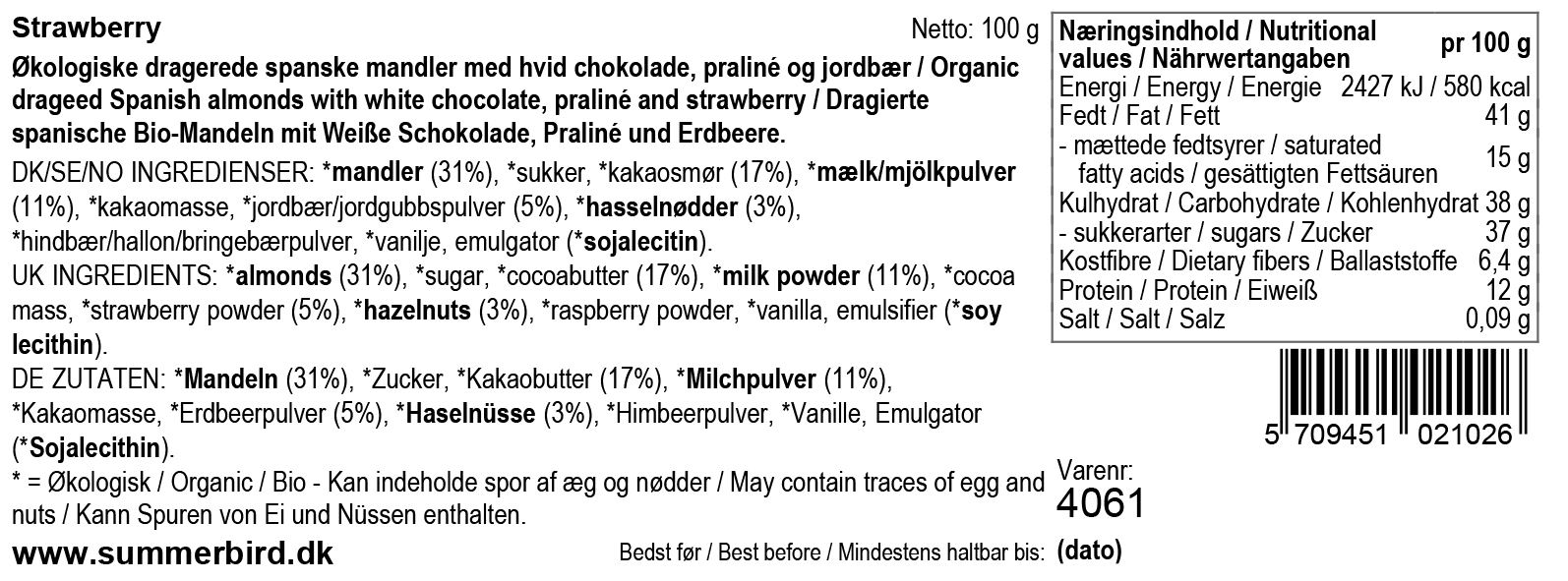 Se ingredienser - Strawberry Fields