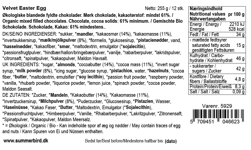 Se ingredienser - Velvet Easter Egg