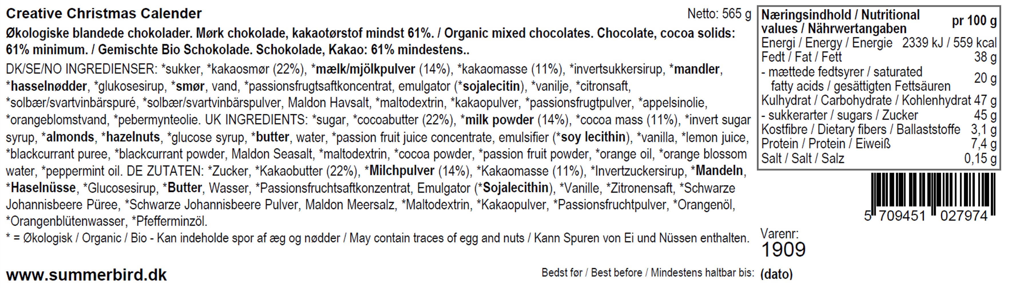 Se ingredienser - Creative Christmas Calendar