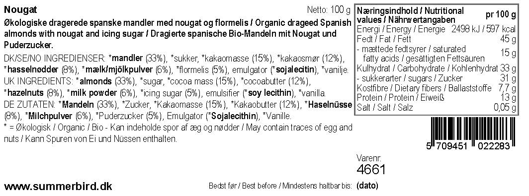 Se ingredienser - Nougat