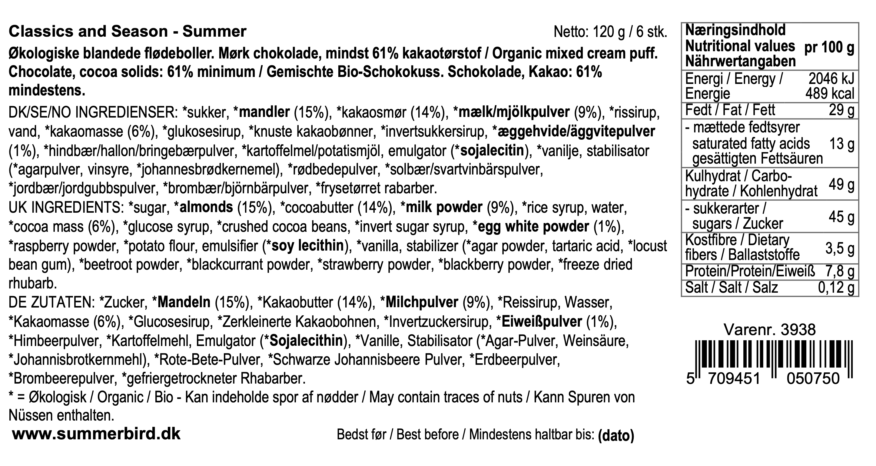 Se ingredienser - Mini Season Summer