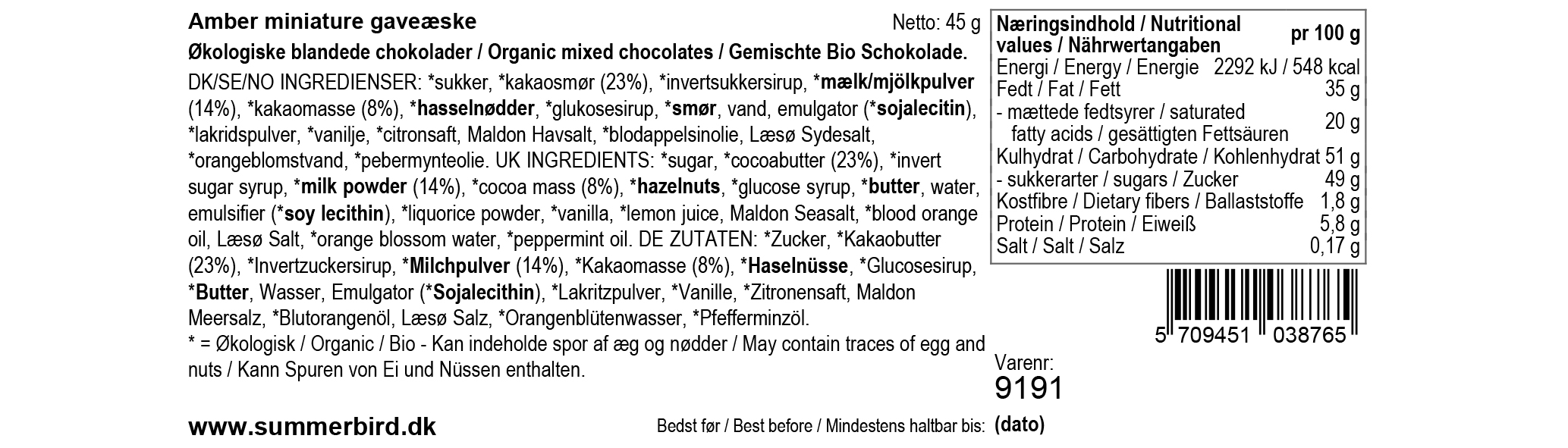 Se ingredienser - Amber Miniature