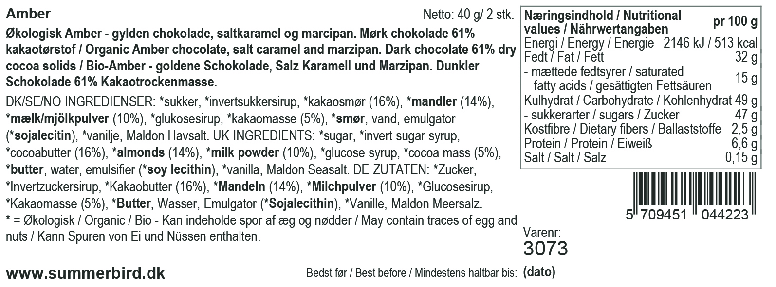 Se ingredienser - Amber